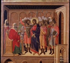 Jésus devant Anne (Maestà) - Duccio di Buoninsegna