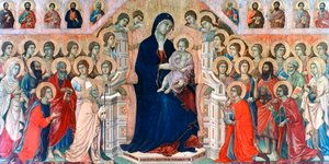 Maestà, Madone avec anges et saints, 1308-1311