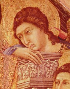Maestà du retable de Duccio dans la cathédrale de Sienne (détail) - Duccio di Buoninsegna