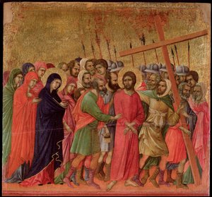 Passion : la montée au Calvaire. Retable de la Maestà - Duccio di Buoninsegna