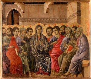 La Pentecôte, dos du retable de la Maestà - Duccio di Buoninsegna