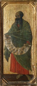 Le prophète Malachie, détail de la prédelle du Retable de la Maestà dans la Cathédrale de Sienne