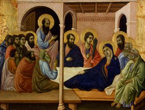 La Vierge prenant congé des apôtres (détail) - Duccio di Buoninsegna