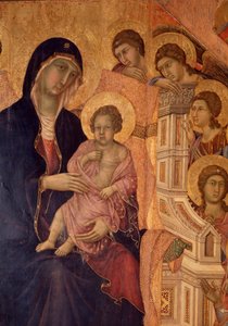 Vierge et enfant sur le trône (La Maestà) - Duccio di Buoninsegna
