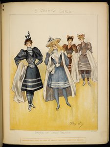 Quatre dames en maillots de bain sur la plage de la Riviera - Dudley Hardy
