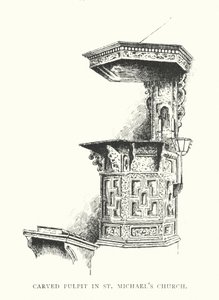 Chaire sculptée dans l