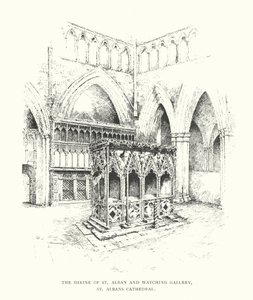 Le sanctuaire de Saint Alban et la galerie de surveillance, cathédrale de St Albans