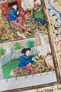 Page de "La Belle Dame Sans Merci" par Alain Chartier, Paris, début du XVe siècle