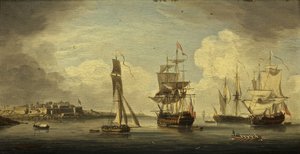 Un port de mer - Dutch School