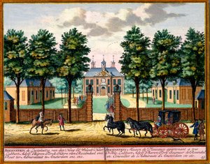 Maison de plaisir de Bekenstein, de Het Zeganpralent Kennemerlant par Hendrick de Leth et Matthias Brouerius Van Nidek, publié vers 1700-30 - Dutch School