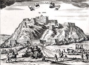 Bietala, forteresse du Grand Lama, Royaume de Lhassa, illustration de 