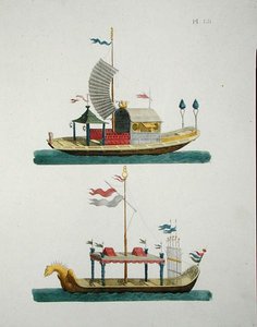 Bateaux ornés chinois, de 
