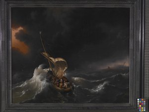 Christ dans la tempête sur la mer de Galilée - Dutch School