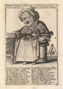 Directrice des régiments de stocks dégradés, impression satirique sur la bulle du Mississippi - Dutch School