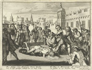 Exécution du duc de Monmouth, 15 juillet 1685 gravure - Dutch School