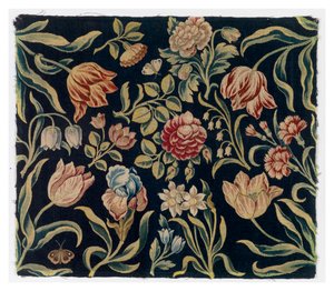 Paravent avec panneaux de tapisserie florale - Dutch School