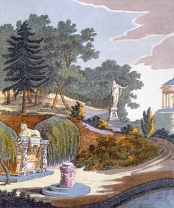 Décorations de jardin, de Magazine of Garden Gems par G. van Laar, publié en 1802 - Dutch School