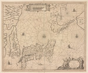 Carte du Japon, Nova et accurata Japoniae, Terrae Esonis ac Insularum adjacentium ex nivissima detectione descriptio - Dutch School