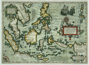 Carte des Indes orientales, pub. 1635 à Amsterdam