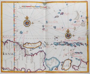 Carte des îles de Java; Madura; Bali et autres îles - Dutch School