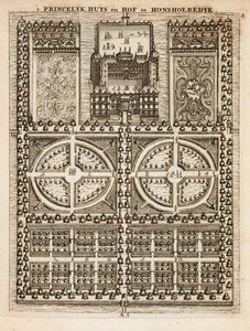 Palais de Honsholredyk, de The Dutch Gardener par Johann van der Groen, publié en 1699 - Dutch School