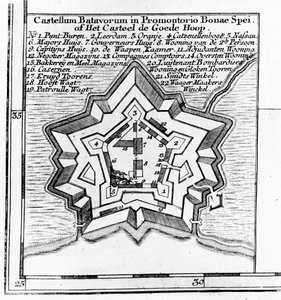 Plan du Château Batave, Cap de Bonne-Espérance vers 1803-1806 - Dutch School