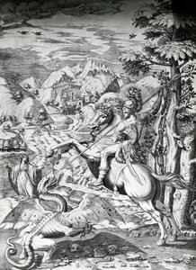 Saint Georges et le Dragon, XVIe siècle - Dutch School