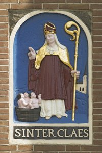 Plaque du Père Noël dans le barrage - Dutch School