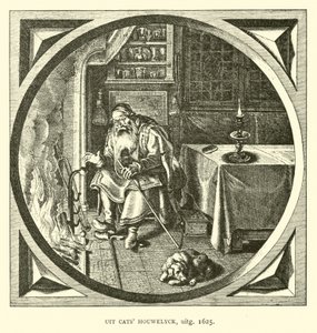 Scène de Houwelick, par Jacob Cats, 1625 - Dutch School
