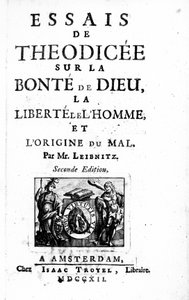 Page de titre de Théodicée par Gottfried Leibniz, deuxième édition publiée en 1712 - Dutch School