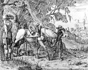 Deux cavaliers se reposant, par Hendrik Vershuring, 1627-1690