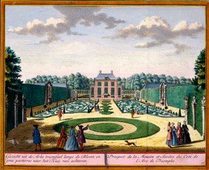 Vue de la maison et du jardin près de l