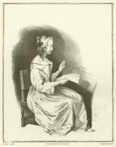 Femme lisant une lettre - Dutch School