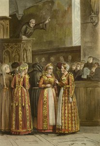 Femmes en costume traditionnel frison, Pays-Bas, XVe siècle