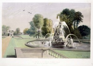 Fontaine Saint-Georges et le Dragon, Holkham (pub. par Thomas McLean) - E. Adveno Brooke
