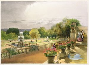 Le Parterre, Harewood House près de Leeds, publié par Thomas McLean