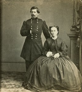 Le général de division George B. McClellan et sa femme, publié par Anthony