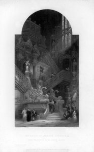 Intérieur de la cathédrale de Burgos, 19e siècle - E. Challis