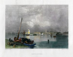 Southampton, Hampshire, 19e siècle - E. Finden