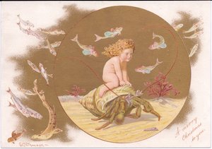 Carte de Noël victorienne d