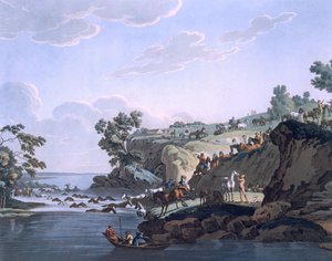 Chevaux traversant une rivière, 1812-13 - E. Karnejeff