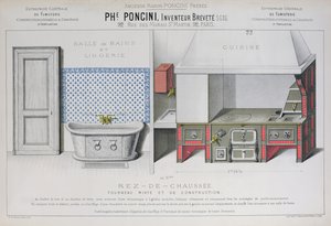 Conceptions de cuisine et de salle de bain, illustration du catalogue 
