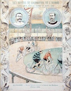 Charles Terront et Jules Corre à la Galerie des Machines en février 1893, d