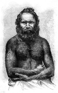 Aborigène australien, 1886 - Etienne Antoine Eugene Ronjat