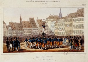 La danse des tonneliers pendant le cortège industriel à Strasbourg le 25 juin 1840 - E. Simon