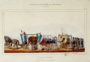 La danse des brasseurs et tonneliers pendant le cortège industriel à Strasbourg le 25/06/1840 - E. Simon