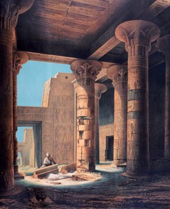 Le Temple Intérieur, Philae, Égypte, 1842 - E Weidenbach
