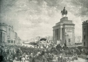 Les funérailles du duc de Wellington passant devant Apsley House, 18 novembre 1852 - E. and S. Woodbury