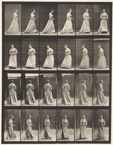 Planche 100. Tournant et montant des escaliers, 1885 - Eadweard Muybridge