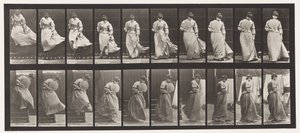 Planche 142. Descente des escaliers, robe accrochée en tournant - Eadweard Muybridge